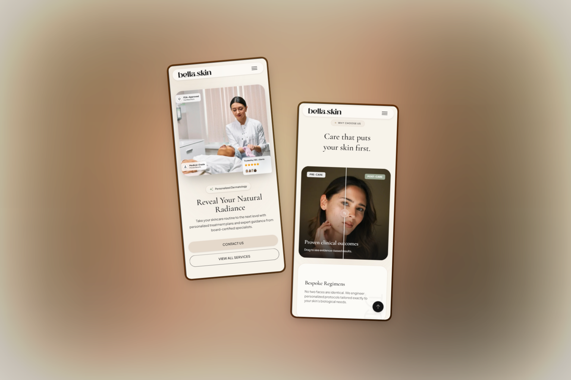 Bella Skin Mobile Responsive Clinic Website